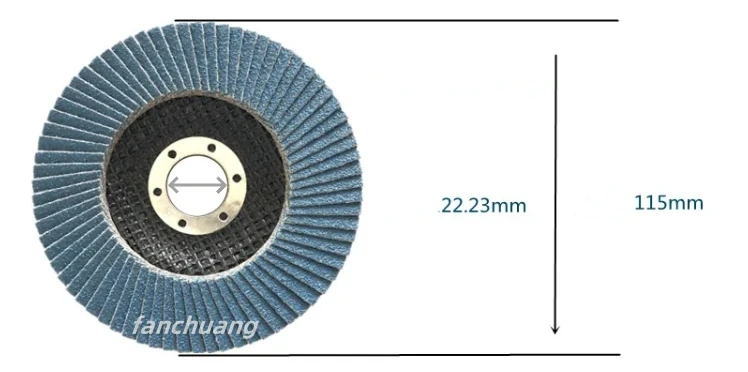 dimension of flap discs